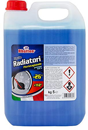 Liquido Radiatori -26°C, Liquido Permanente Tradizionale Blu a Base Glicolica, 5Kg