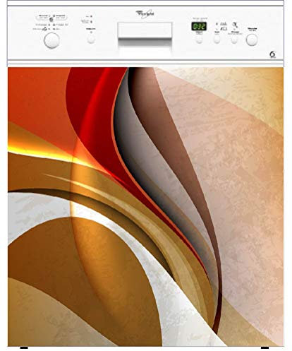 PPA DESIGN Sticker Cuisine Lave Vaisselle Abstrait 60x60cm - SALV0004 (Fond Blanc)