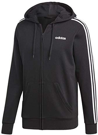Adidas Herren Hoody Essentials 3-Streifen Full Zip French Terry, Black/White, XL, DQ3102