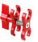 PULUZ Doppel-Kugelklemme, Tauchkamera-Halterung, CNC-Aluminium, Taschenlampen-Klemme für Tauchen und Unterwasser-Fotografie-System (rot)