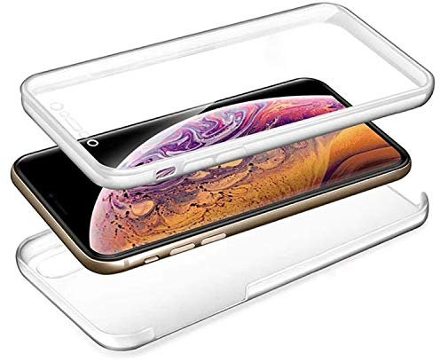 Eximmobile - 360 Rundumschutz Hülle kompatibel mit Apple iPhone X Handytasche Silikonhülle Full Cover Schutzhülle Silikon Full Body Case Komplettschutz Handyhülle Vollständige Abdeckung