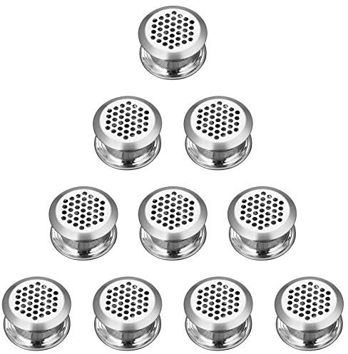 Rejillas de Ventilacion Orificio Rejilla - 10 Piezas Redonda Acero Inoxidable Rejilla de Ventilación para Ventilación de Aire Rejilla de Ventilación para Autocaravana Baño Cocina etc.