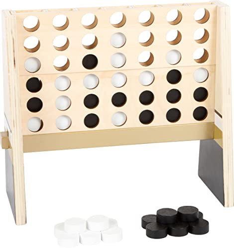 small foot Vier in einer Reihe Gold Edition aus Holz, moderner Spielklassiker für Kinder, ab 5 Jahren, 12219