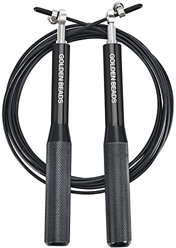 Skipping Rope for Adults, Speed Rope Men & Women, Fitness Jump Rope with Premium Ball Bearings, Adjustable Length, Non Slip Handles, Perfect for Fat Burning, Indoors Outdoors, Boxing, Cardio