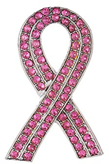 Broche promotionnelle contre le cancer du sein avec et ruban rose