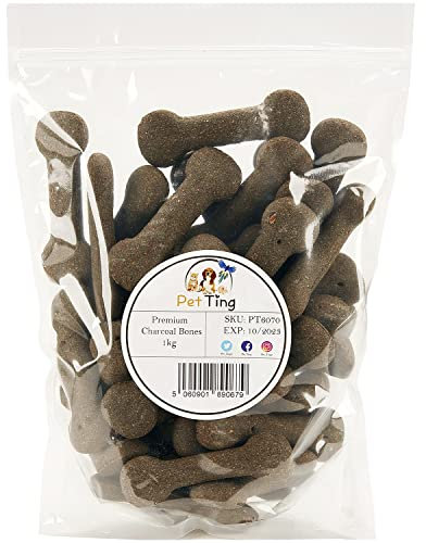 Premium Charcoal Bones Dog Biscuit 1kg (Large Charcoal Bones)