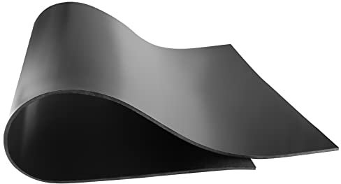 Plancha de goma de neopreno, 300 mm de ancho x 3 mm de grosor x 0.6 m de largo, tiras de goma de neopreno para juntas de bricolaje, artesanía, almohadillas, antivibración, antideslizante