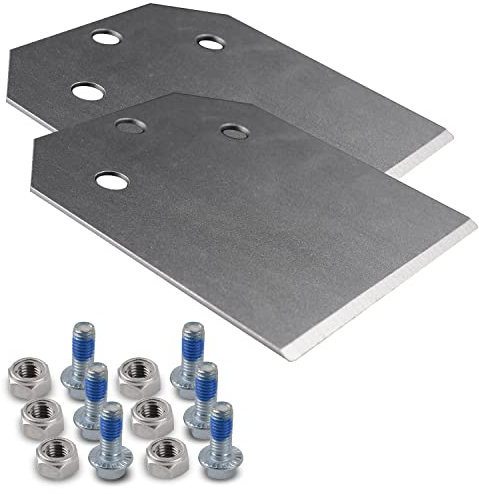 RANSENERS Lame de rechange pour burin à spatule P08 SDS-Plus, 2 pièces avec 6 vis, en acier super-élastique 65Mn, Biseau, 110mm x 100mm