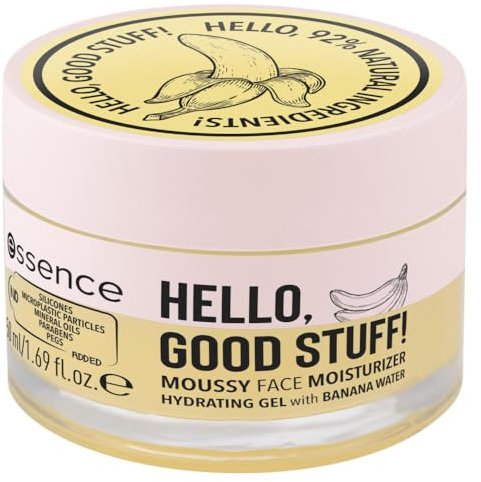 essence HELLO, GOOD STUFF! MOUSSY FACE MOISTURIZER, Make Up, Foundation, transparent, pflegend, feuchtigkeitsspendend, beruhigend, natürlich, vegan, ohne Alkohol (50ml)