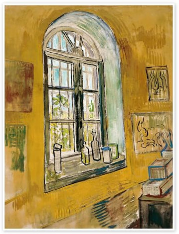 Atelierfenster Poster von Vincent van Gogh 30 x 40 cm Gelb Wandbilder Wanddeko