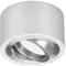 TEVEA Premium Dimmbar Deckenleuchte Aufbauspot Flach | Led Modul IP44 230V 5W Dimmbar austauschbar | Deckenspot auch fürs Bad (Silber Gebürstet - Neutralweiss)