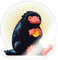 Spreadshirt Phantastische Tierwesen 3 Niffler Gold Sticker, max. 10x10 cm, 10 x 10 cm, Transparent glänzend