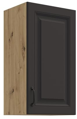Kuechen-preisbombe Hängeschrank 40 cm Stilo Grau + Eiche Artisan Küchenzeile Küchenblock Küche