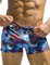 COOFANDY Herren-Badeanzug, Camouflage, schnelltrocknend, Herren-Badehose mit Taschen, Bunte blaue Graffiti, S