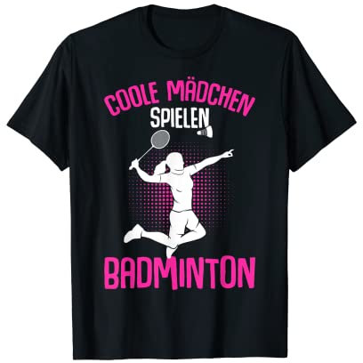 Coole Mädchen spielen Badminton Federball Kinder T-Shirt