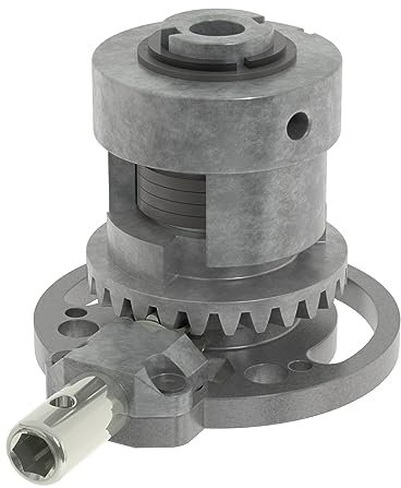 DIWARO® K086 Rolladengetriebe | Untersetzung 3:1 | für rechts & links | Antrieb 6mm Innensechskant | Kurbelgetriebe, Kegelradgetriebe für Ø 40 mm Nutrohr im Rolladenkasten