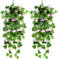 Dihope 2pcs Artificial Flowers for Hanging Baskets, Fake Flowers Outdoor Indoor Garden Wall Home Yard Wedding Party Decorations Faux Plastic Plants (White Purple)