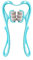 Nacken massage roller Manuelle Nackenmassagerolle 6 Kugel Nackenmassagegerät doppelter Druckpunkt Massagehals Home Office Nackenmassage lindern Nackenschmerzen Migräne (Blau)