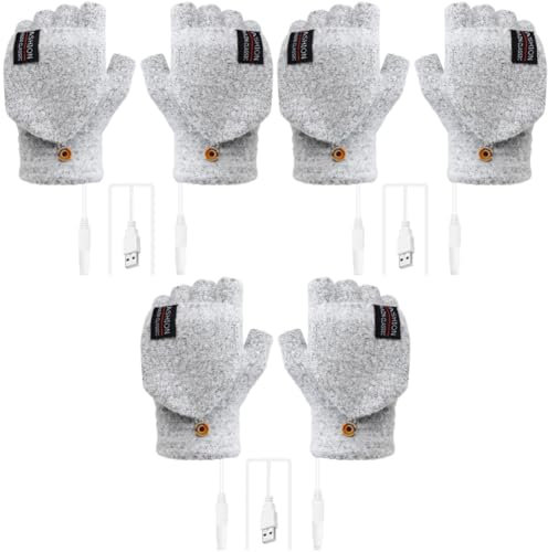 ABOOFAN 3 Paare Handschuhe Fingerlos Beheizt Heizhandschuh Beheizter Fäustling Usb-betriebene Heizung Calentadores Para Hombre Polyester (polyesterfaser) Mann Draussen Handwärmer