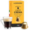 Café CREMA (100 Aluminium Capsules) compatible avec Nespresso, Lot de 10 x 10 Capsules (100 portions tot)
