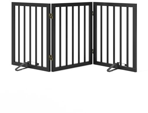Mino Kesper Faltbares Haustiergitter für Treppen und Türen, 45,7 - 140 cm, Schwarz