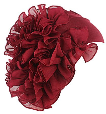 UnoSheng Fendt Cap Kinder Frauen Turban Wickelschal Hut Stirnband Kappe Baseballmützen Cap Herren Verstellbar (Wine Red, One Size)