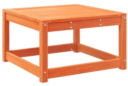 vidaXL Repose-Pied de Jardin, Pouf de Palette, Table Basse de Terrasse, Meuble Modulaire de Salon Balcon Extérieur, Cire Marron Bois de Pin Massif