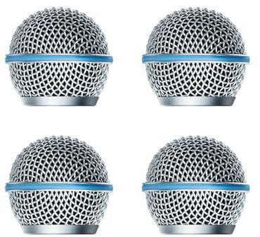 Generic 4 griglie di ricambio per microfono, per Shure Beta 58A, BETA 58, parabrezza interno in schiuma, GR-BETA58
