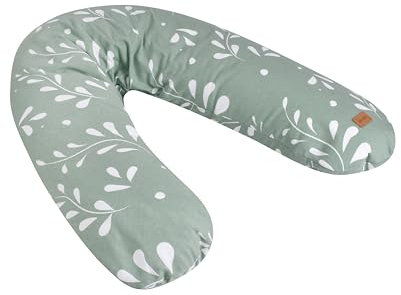 BEABA, Big Flopsy, Coussin Allaitement/Grossesse, Oreiller Maternité, Multifonctions, Convient pour Dormir/Allaiter, Soutien, Détente et Confort Optimal, Nuit Apaisée, Fleur de Coton, Oekotex, Nature