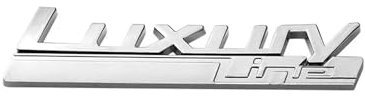 Emblema del parafango dell'auto, adesivo lato Sport Line Luxury Line Logo compatibile con BMW 520d 530d 330d 320d 518d F30 F10 G30 G20 E46 E39 F11 F32 (Luxury Line)