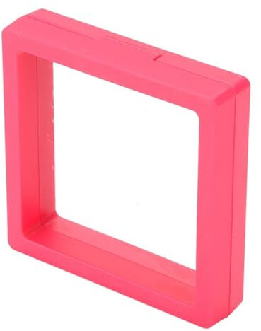 ZGXNYI Schmuck-Aufbewahrungsbox 10PCS 3D Schwimm Vitrine Steht Halter Lagerung Regale for Halskette Armband Ring Münze Pin Geschenk Schmuck Display Box Floating Frame Display Holder(Rose red)