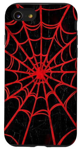 Red Spiderweb Pattern Case for iPhone SE (2020) / 7 / 8
