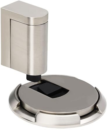 HOMOTEK Mechanischer leiser Bodentürstopper, verstellbarer Türstopper, winddicht, bodenmontiert, unsichtbarer Türschnapper, Halter für Unterseite der Tür, nicht magnetisch, für innerhalb von 1,9 cm