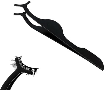 Black Eyelash Applicator Tool,Eyelashes Applicator for Girls Boys | Stainless Steel Lash Applicator Tool,Compact Portable False Eyelash Applicator Tool for Loading and Unloading False Eyelashes