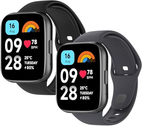 WD&CD 2 Pack Correa Compatible para Xiaomi Redmi Watch 3 Active de Reloj, Pulsera Correa Compatible con Xiaomi Redmi Watch 3 Active Correa, Muñequera Ajustable Banda de Reloj para Redmi Watch 3 Active