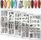 PH PandaHall 5pcs Tierdruck Nagel Stamping Platten, Gemischte Leopard Print Nail Art Schablonen Tiger-Löwe-Nagelschablonen für DIY Nageldesign Druck Maniküre Salon
