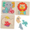 UPKOCH Children's Wooden Puzzle Toys 16 Pieces Puzzle Set Safe for Toddlers Cognitive Development