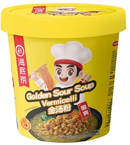 Haidilao 海底捞 Instant Vermicelli Noodle - Golden Sour Soup Flavour 130g Quick & Authentic Hotpot-Style Noodles