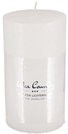 VOSTEEN 8X Stumpenkerze 150/70mm Ø weiß - Kerzen Lange Brenndauer durchgefärbt und mit Brandschutz - Blockkerzen Taufkerze Rohling