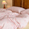 Nyescasa Housse de Couette 220x240 Rose et Blanc à Carreaux Motif Nœud Papillon Rose Parure de lit Adulte 2 Personnes en Microfibre Housse Couette avec Fermeture Éclair et 2 Taies d'oreiller 65x65 cm