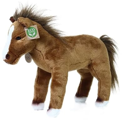 RAPPA Plüsch Pferd stehend braun 35 cm, Kuscheltier, Plüschtier, Stofftier, UMWELTFREUNDLICH