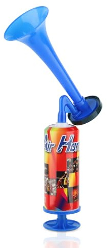 PBUSPU Stadionhorn, Handheld Luftdruck Fanfare Pumpe, Druckluft Hupe, Blau Air Horn, für Sportfeste, Fußballturnier, Basketball, Prost Atmosphäre groß