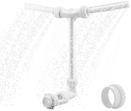 Fuente Cascada para Piscina enterrada, Fuente Doble Cabeza para Piscina enterrada – Bomba orientable 360° con Adaptador de riego, diseño Elegante refrescante para jardín, terraza y relajación
