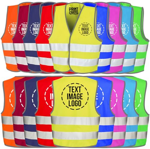 Personalised Hi Vis Safety Vest For Kids, Custom School High Visibility Reflective Clothing, School Walking and Cycling, S-L