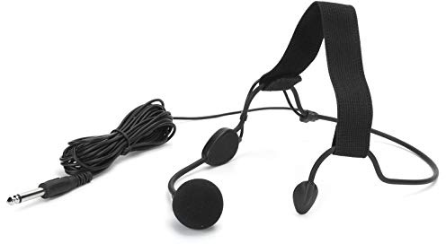 Cocoarm Jack-Ohrbügelmikrofon, Dynamisches 6,35-mm-Headset-Mikrofon mit 5 M Kabel für WH20TQG, Instrumente und Live-Auftritte