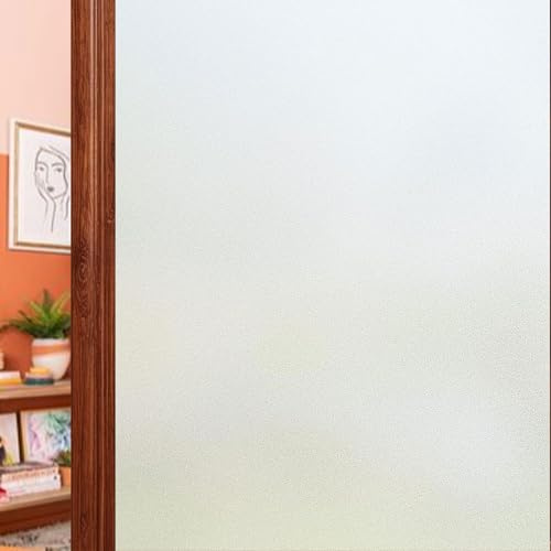 Window Film Privacy for Glass Windows 95 x 505 cm Removable Without Glue Or Residue Window Stickers for Glass Privacy for Bathroom Kitchen, Pure scrub