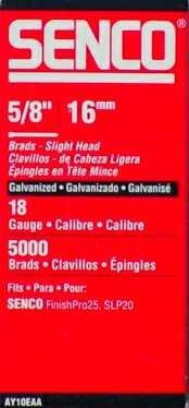 Senco Brad Lot de 5000 clous 18 Ga 5/8