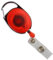 10 Stück Skipasshalter rot transparent, Ausweishalter, Ausweisjojo, Skipassjojo, Yoyo