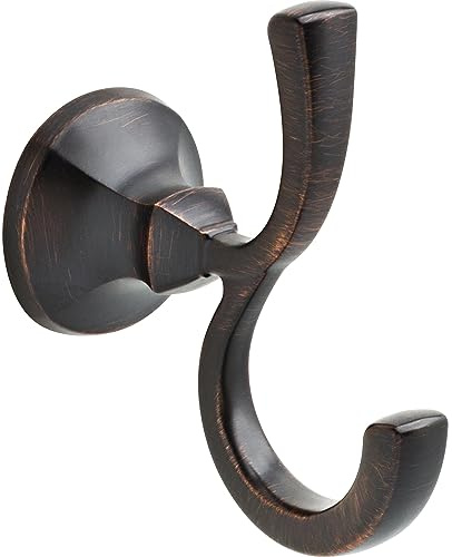 DELTA FAUCET Rubber Limited 76435-RB Ashlyn Double Towel Hook Bath Hardware Accessory in Venetian Bronze