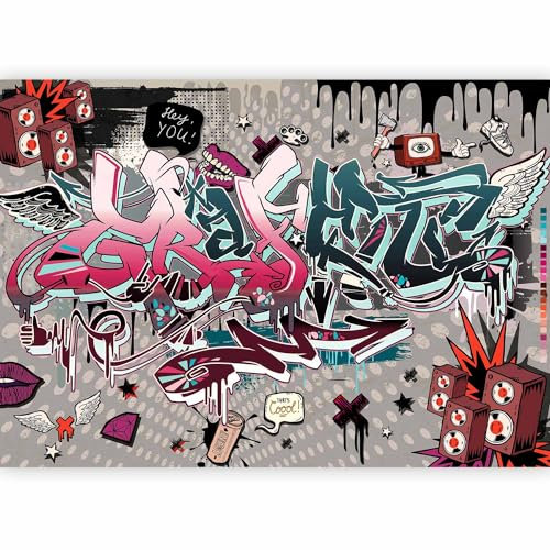Fototapete murando 350x256 cm Vlies Tapeten Wandtapete XXL Moderne Wanddeko Design Wand Dekoration Wohnzimmer Schlafzimmer Büro Flur Graffiti m-A-0160-a-d